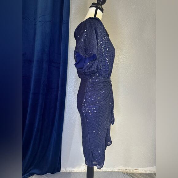 Grace Karin Blue Sequin One Shoulder Dress NWT | Size M - Picture 4 of 6